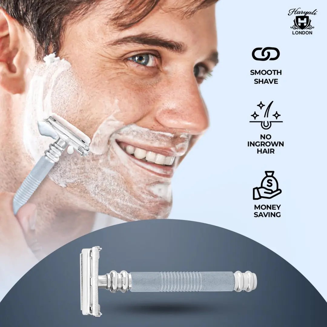 Haryali London Butterfly Safety Razor - Grijs