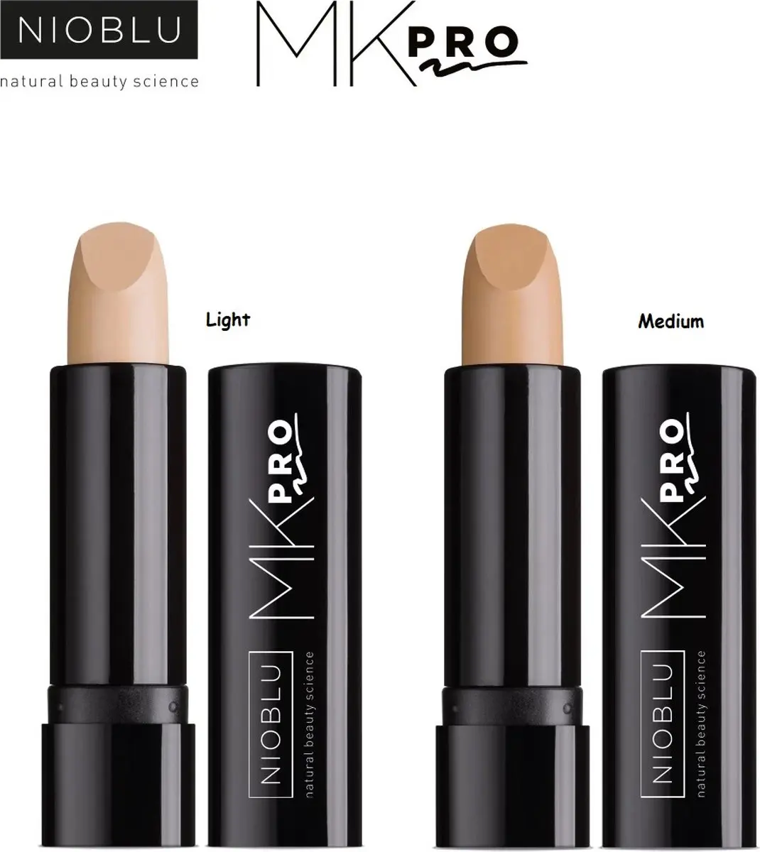 NIOBLU MKpro Corrector Stick SPF 15 - 2x5g - Medium & Light