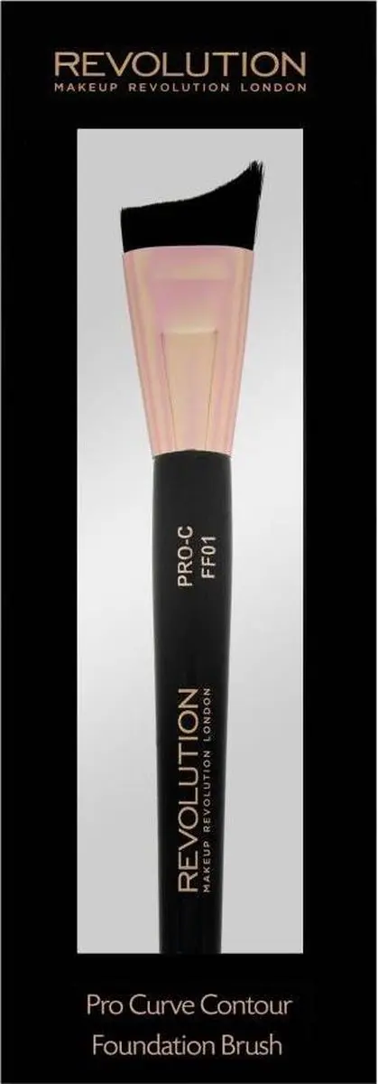 Makeup Revolution Pro Curve Contour Foundation Brush - Zwart/Rose Gold
