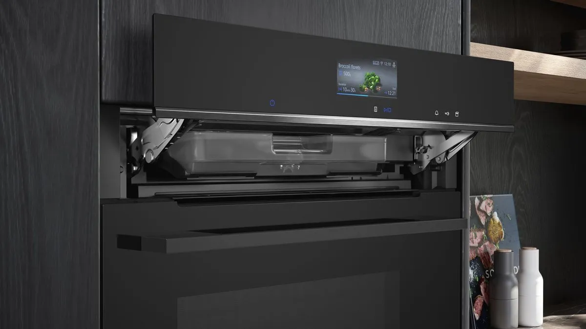 Siemens iQ700 CS736G1B1 Combi-stoomoven 47L - Zwart/RVS
