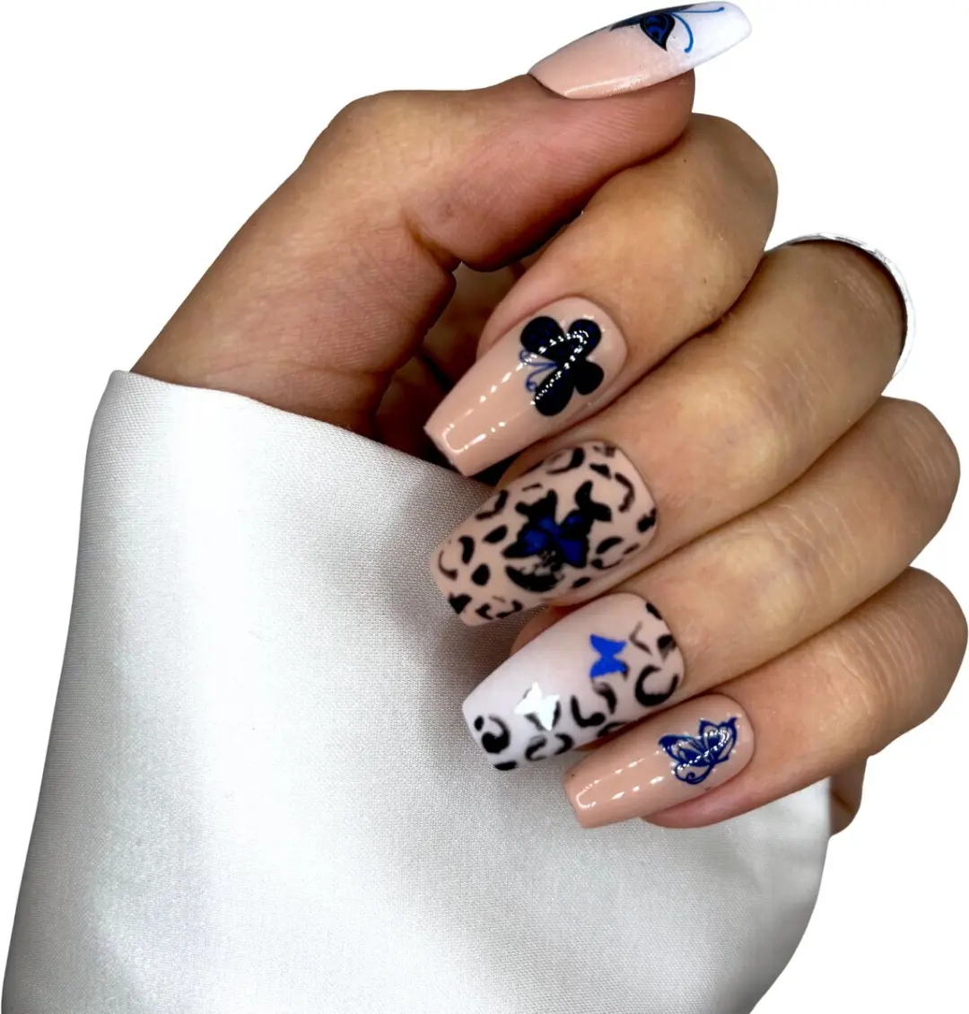SD Press on Nails No. 47 Mariposa Plaknagels