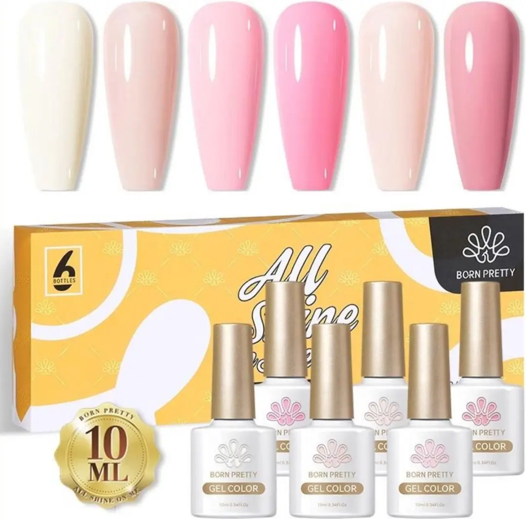 Born Pretty Gellak Set 6x10ml - Roze & Nude Kleuren