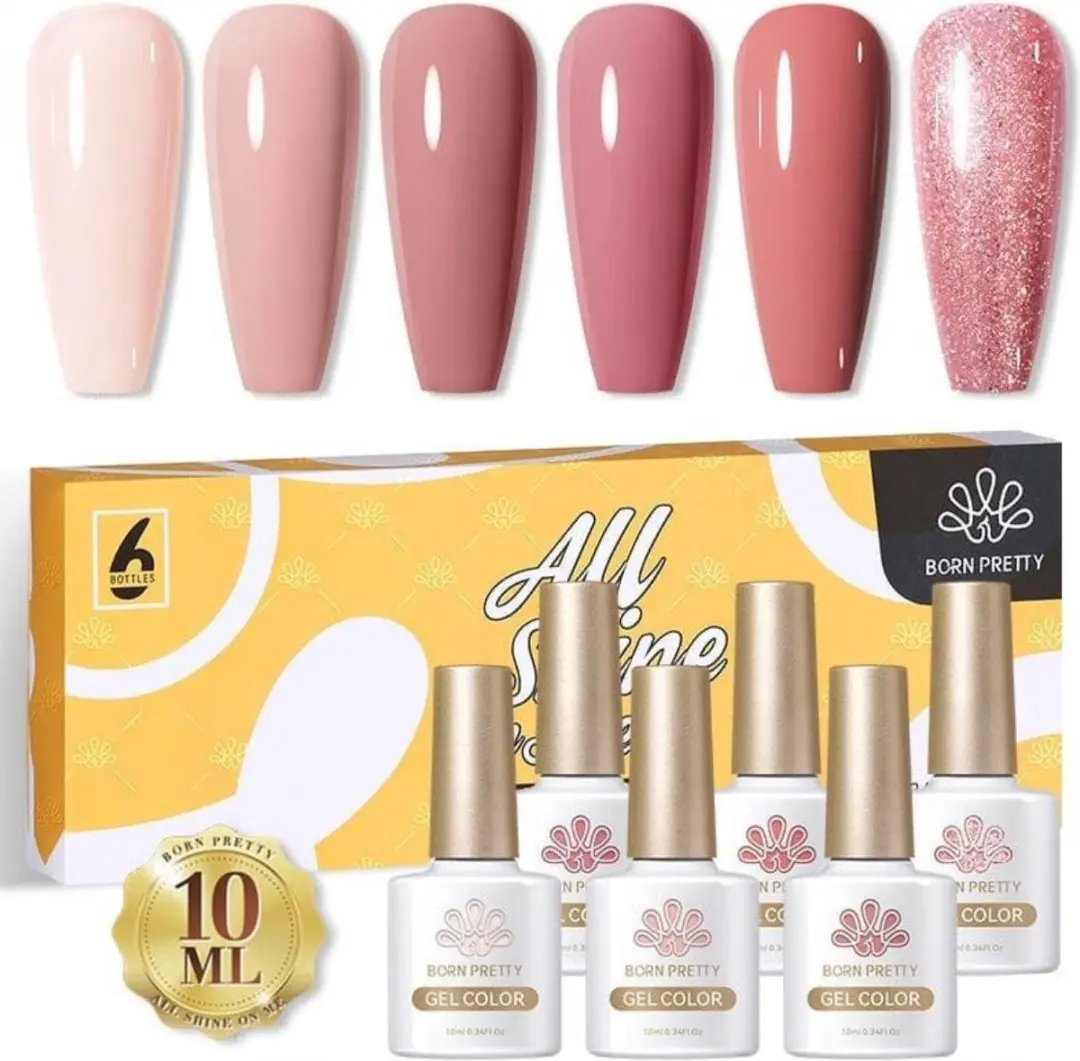 Born Pretty Gellak Set 6x10ml - Roze & Nude Kleuren - afbeelding 6 van 6
