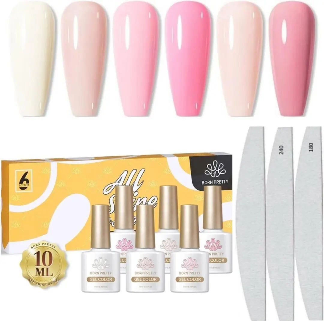 Born Pretty Gellak Set 6x10ml - Roze & Nude Kleuren