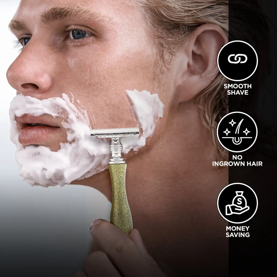 Haryali London Double Edge Safety Razor - Goud - 5 Stuks
