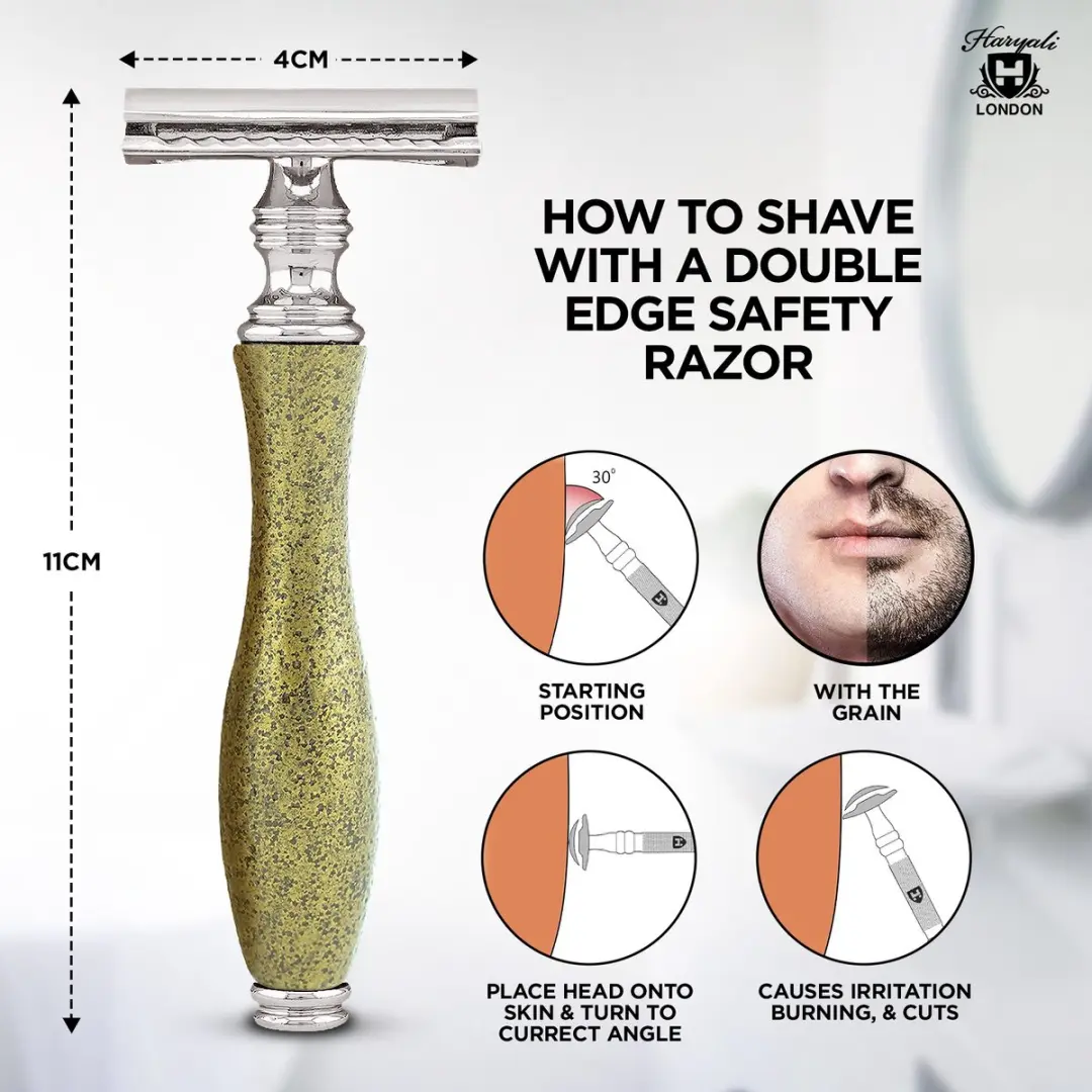 Haryali London Double Edge Safety Razor - Goud - 5 Stuks