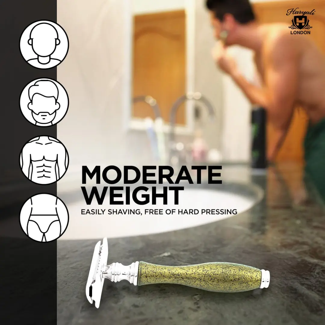 Haryali London Double Edge Safety Razor - Goud - 5 Stuks