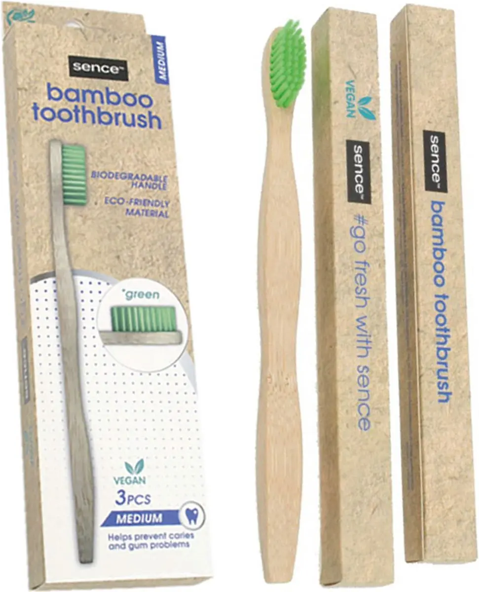 Sence Bamboo Tandenborstel Medium
