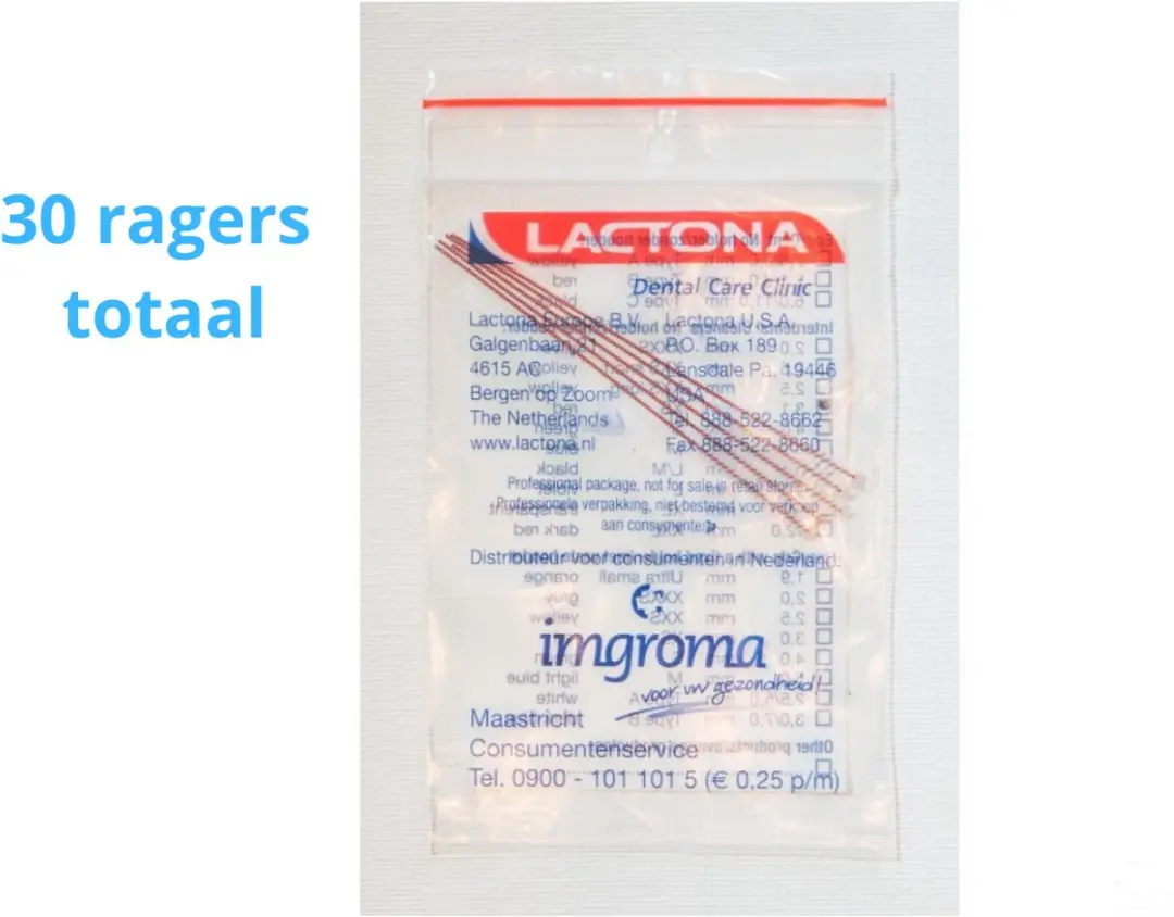 Lactona Interdentaal Ragers X-Small 3,1mm - 30 Stuks