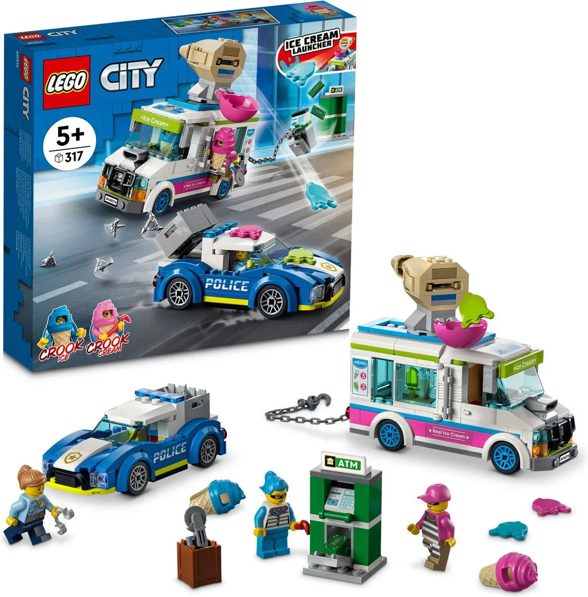 LEGO City IJswagen Politieachtervolging 60314 - 317 Stukken - afbeelding 6 van 6
