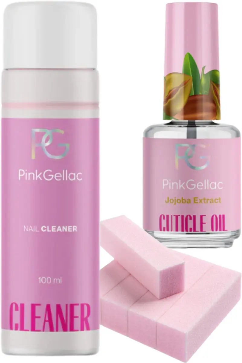 Pink Gellac Manicure Set - 3-delig Roze