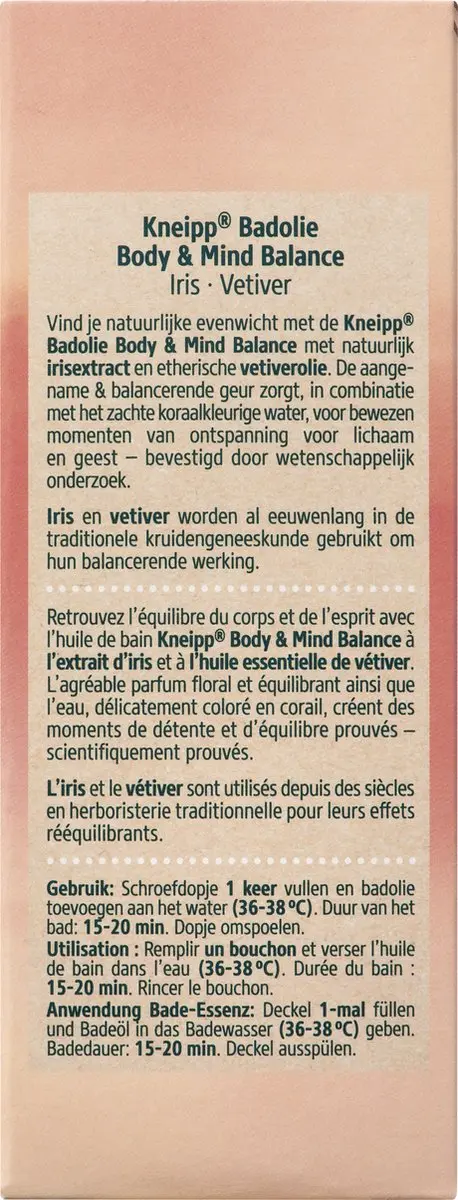 Kneipp Body & Mind Balance Badolie Iris & Vetiver 100ml