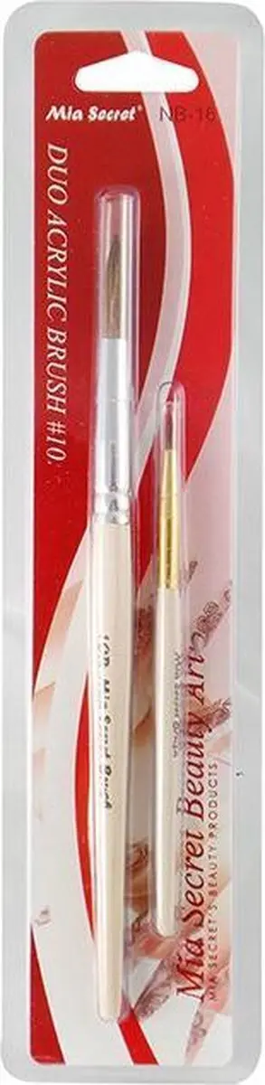 Mia Secret Academy Duo Acryl Penseel #10 - 2 Stuks
