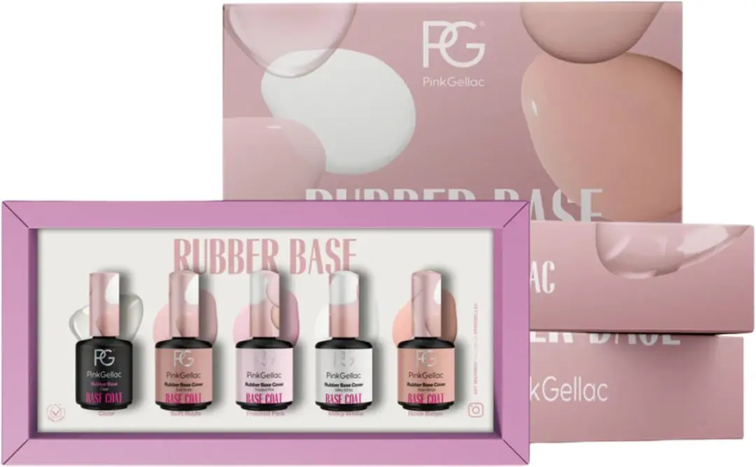 Pink Gellac Rubber Base Set Gellak