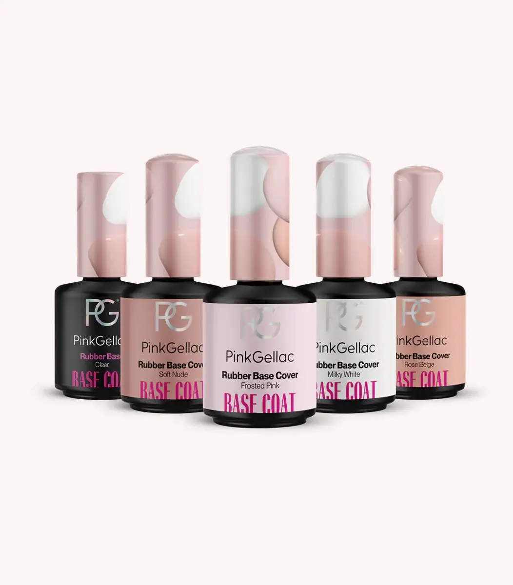 Pink Gellac Rubber Base Set Gellak - 5x15ml Kleuren
