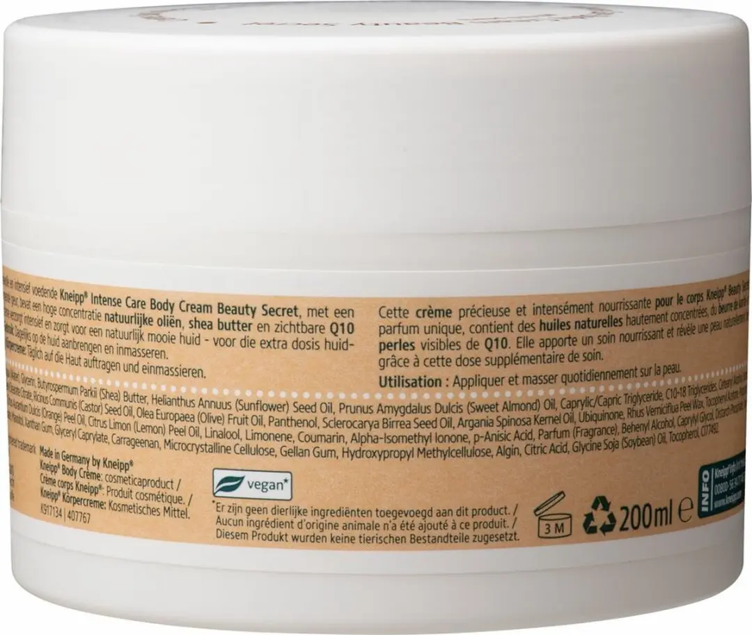 Kneipp Body Crème Beauty Secret 200ml - 4 Stuks