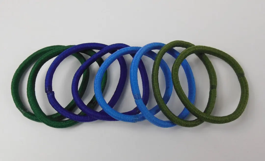 Hairmode Endless Elastiek - Groen/Blauw - 8 Stuks