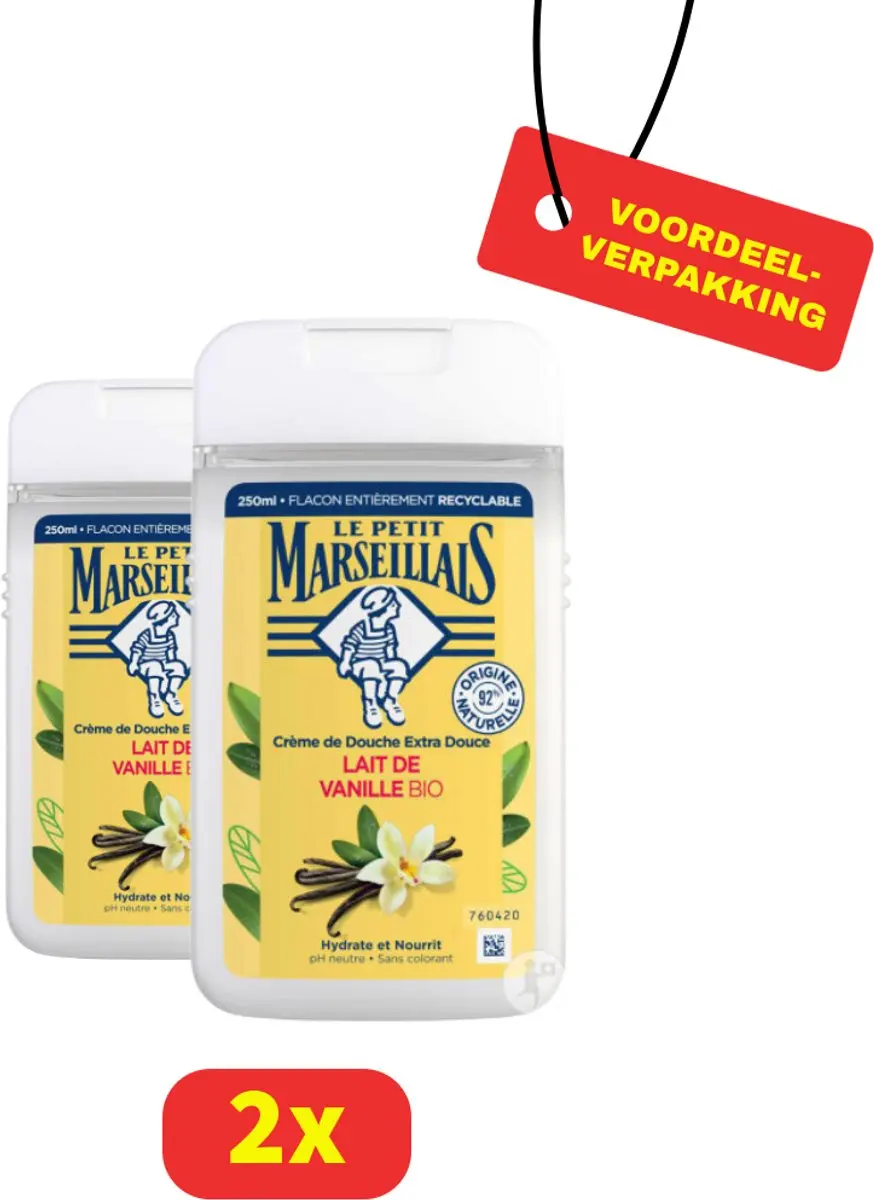 Le Petit Marseillais Douchegel Vanillemelk 250ml