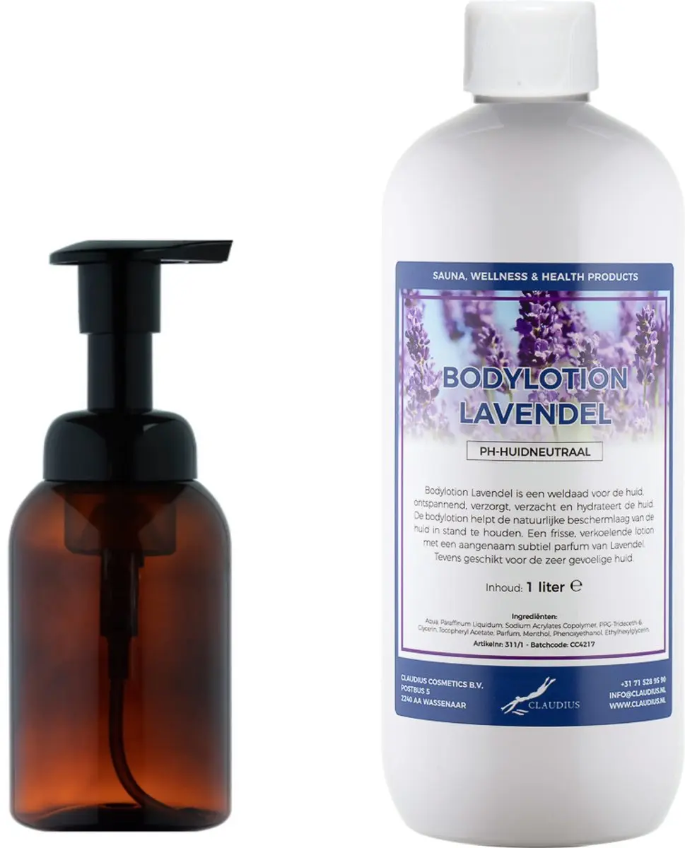 Splashbox Cosmetics Zeepdispenser 300ml + Lavendel Bodylotion 1L