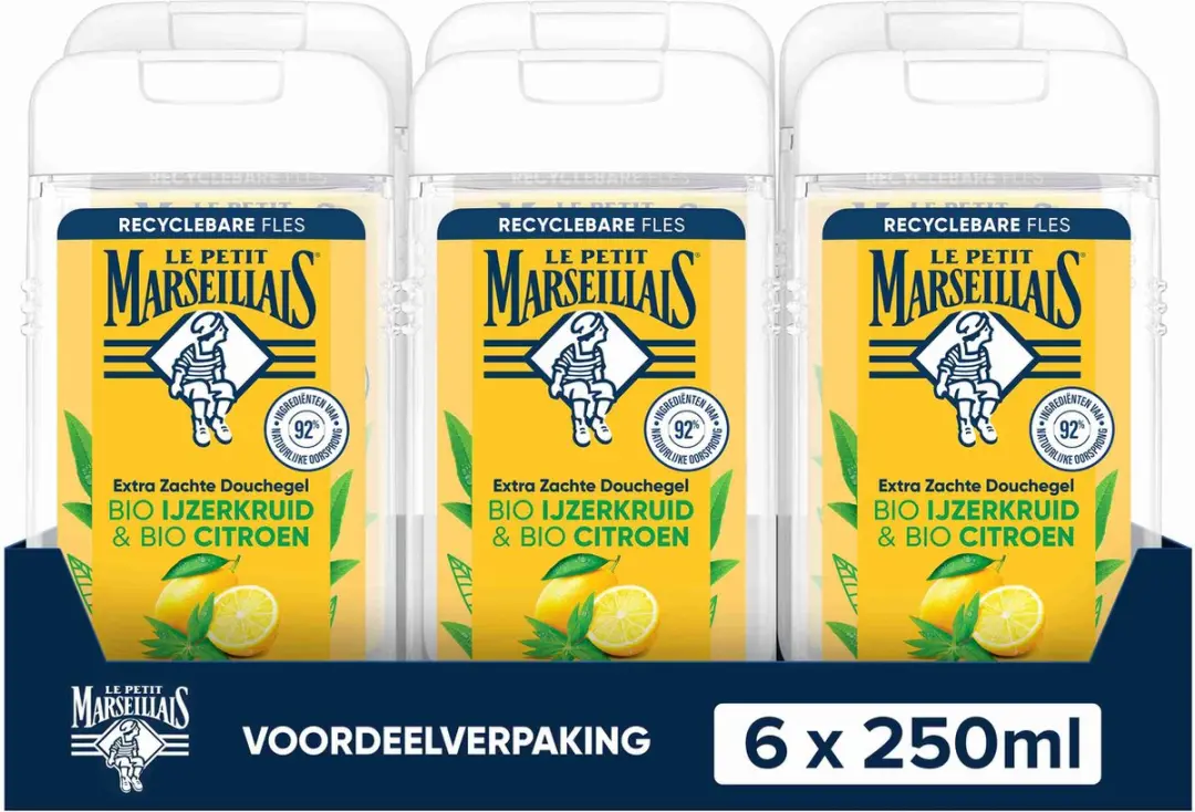 Le Petit Marseillais Douchegel IJzerkruid & Citroen 6x250ml
