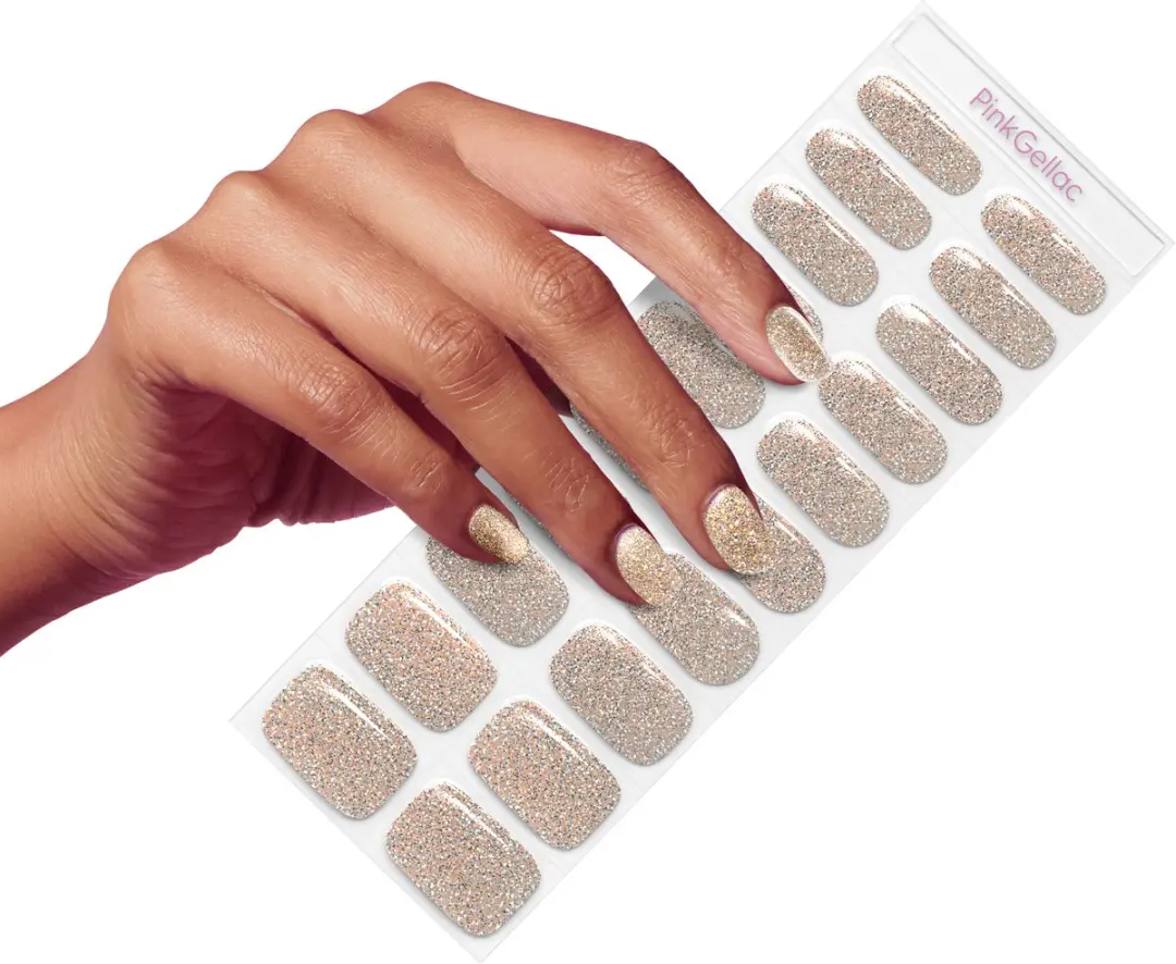 Pink Gellac UV Nagelstickers Champagne Sparkle 0016