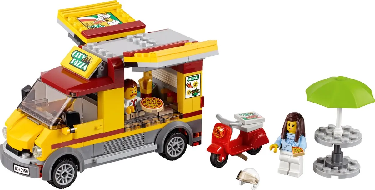 LEGO City Pizza Bestelwagen 60150 - 249 Stukken - 2 Minifiguren - afbeelding 3 van 6