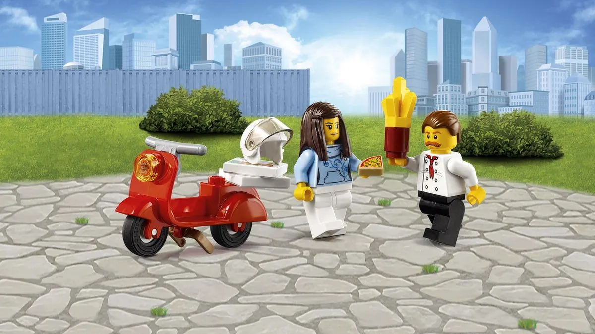 LEGO City Pizza Bestelwagen 60150 - 249 Stukken - 2 Minifiguren - afbeelding 4 van 6