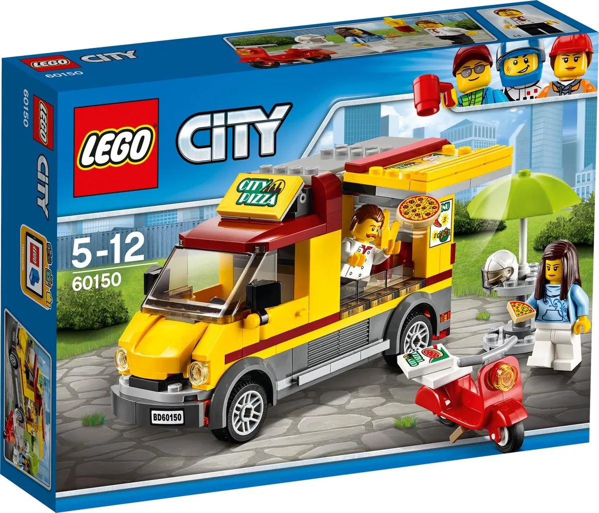 LEGO City Pizza Bestelwagen 60150 - 249 Stukken - 2 Minifiguren - afbeelding 2 van 6