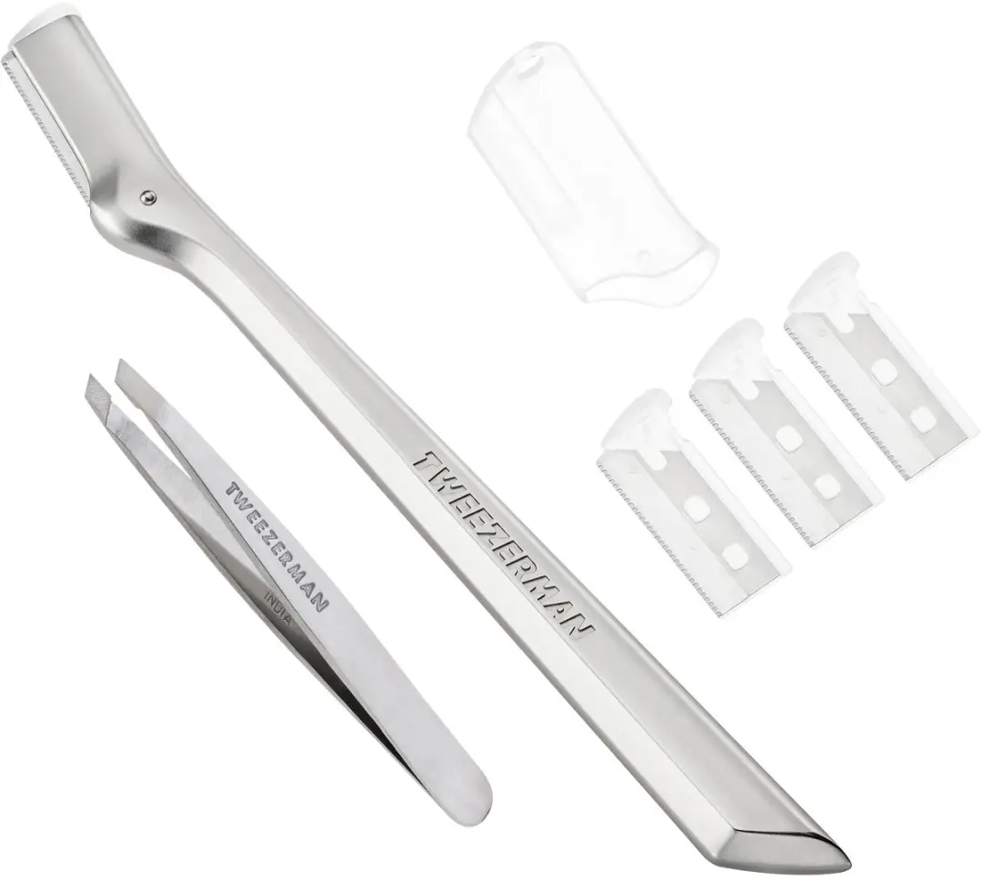 Tweezerman Wenkbrauwmesje & Mini Pincet Set