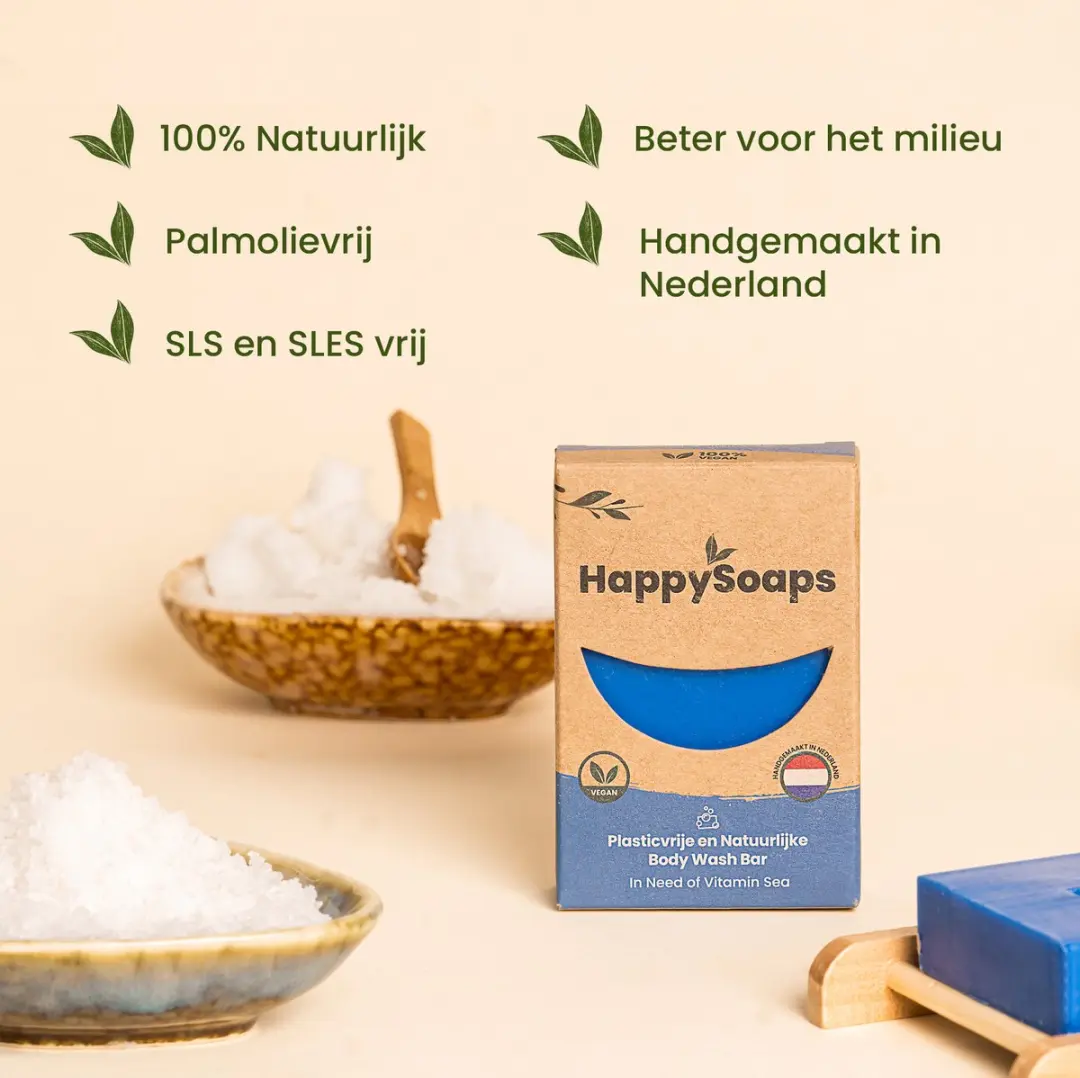 HappySoaps Body Wash Bar In Need of Vitamin Sea 100g