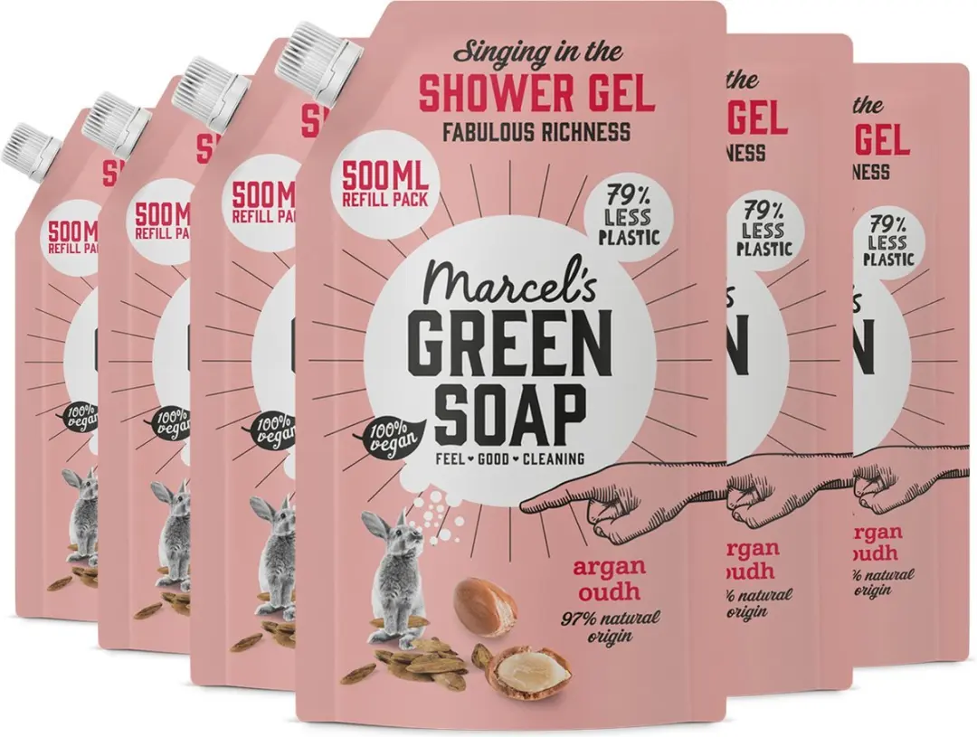 Marcel's Green Soap Douchegel Navulling Argan & Oudh 3000ml