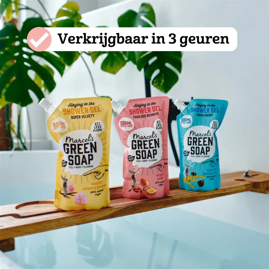 Marcel's Green Soap Douchegel Navulling Argan & Oudh 3000ml - 6 Stuks