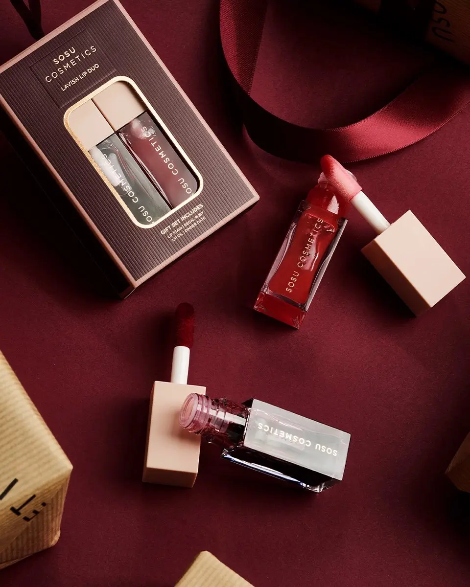 Sosu Lavish Lip Duo Gift Set - Lip Oil & Lip Stain - 5 Stuks