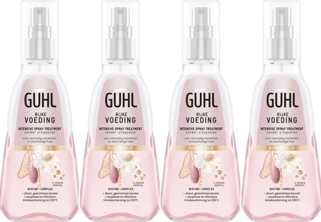 Guhl Rijke Voeding Intensive Spray Treatment 180ml - 4 Stuks