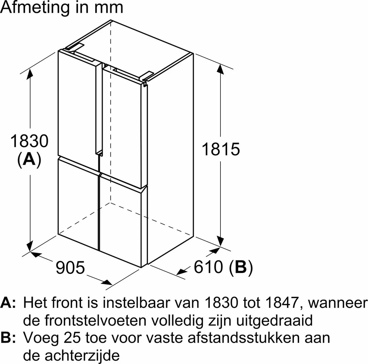 Siemens iQ500 KF96NAXEA Amerikaanse Koelkast - 705L - Zwart