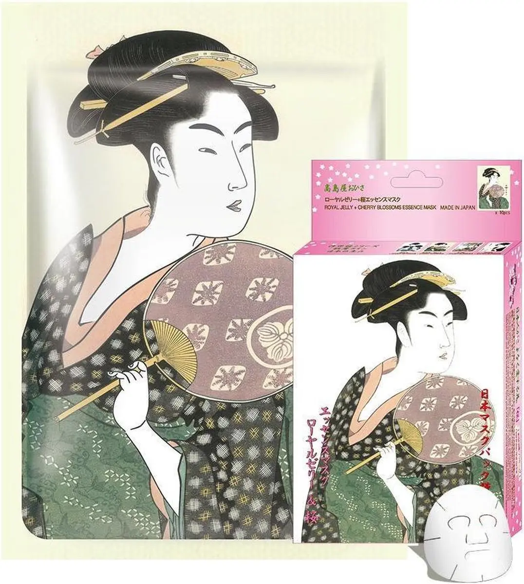 Mitomo Royal Jelly & Sakura Gezichtsmasker - 4 Stuks
