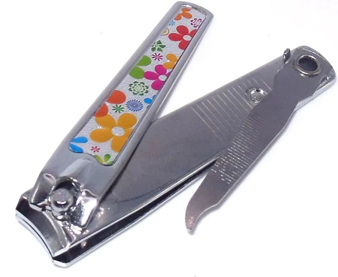 Hairmode Nagelknipper Zilver met Bloemopdruk