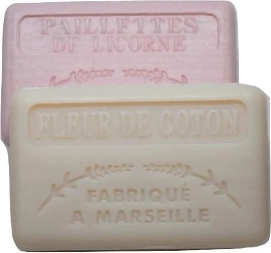 Savon de Marseille Unicorn Glitter & Fleur de Coton Zeep - 2x125g