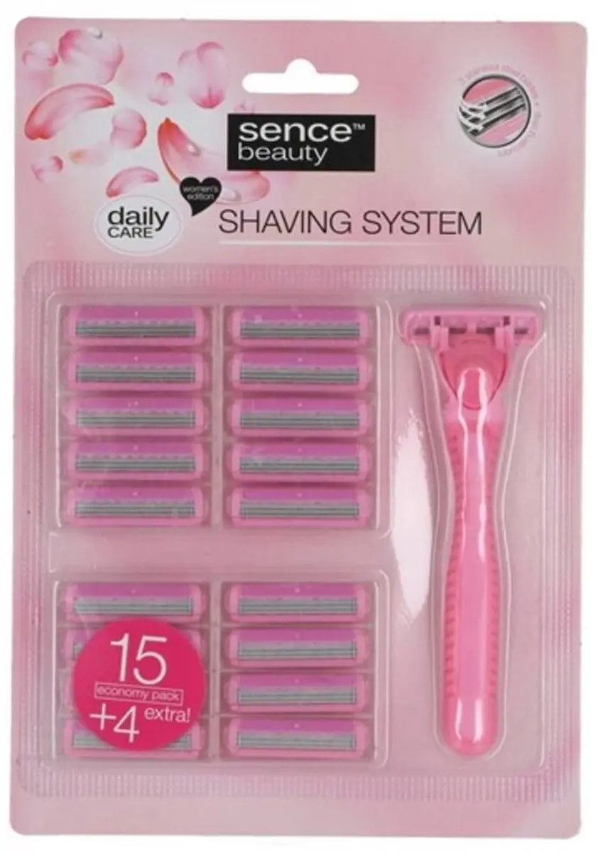 Sence Scheermesjes Triple Blades SS 15+ - 4 Stuks - Roze