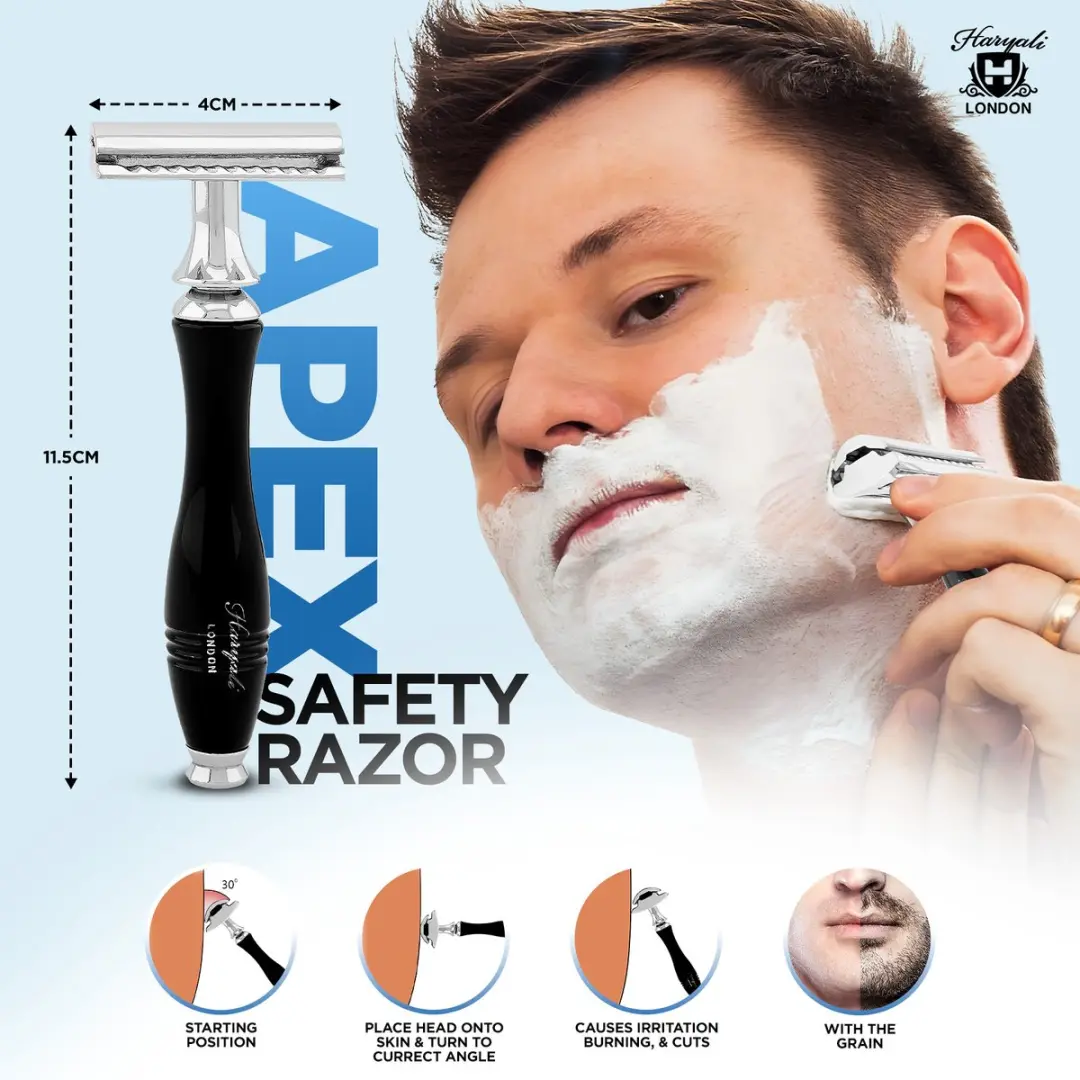 Haryali London Double Edge Safety Razor - Zwart