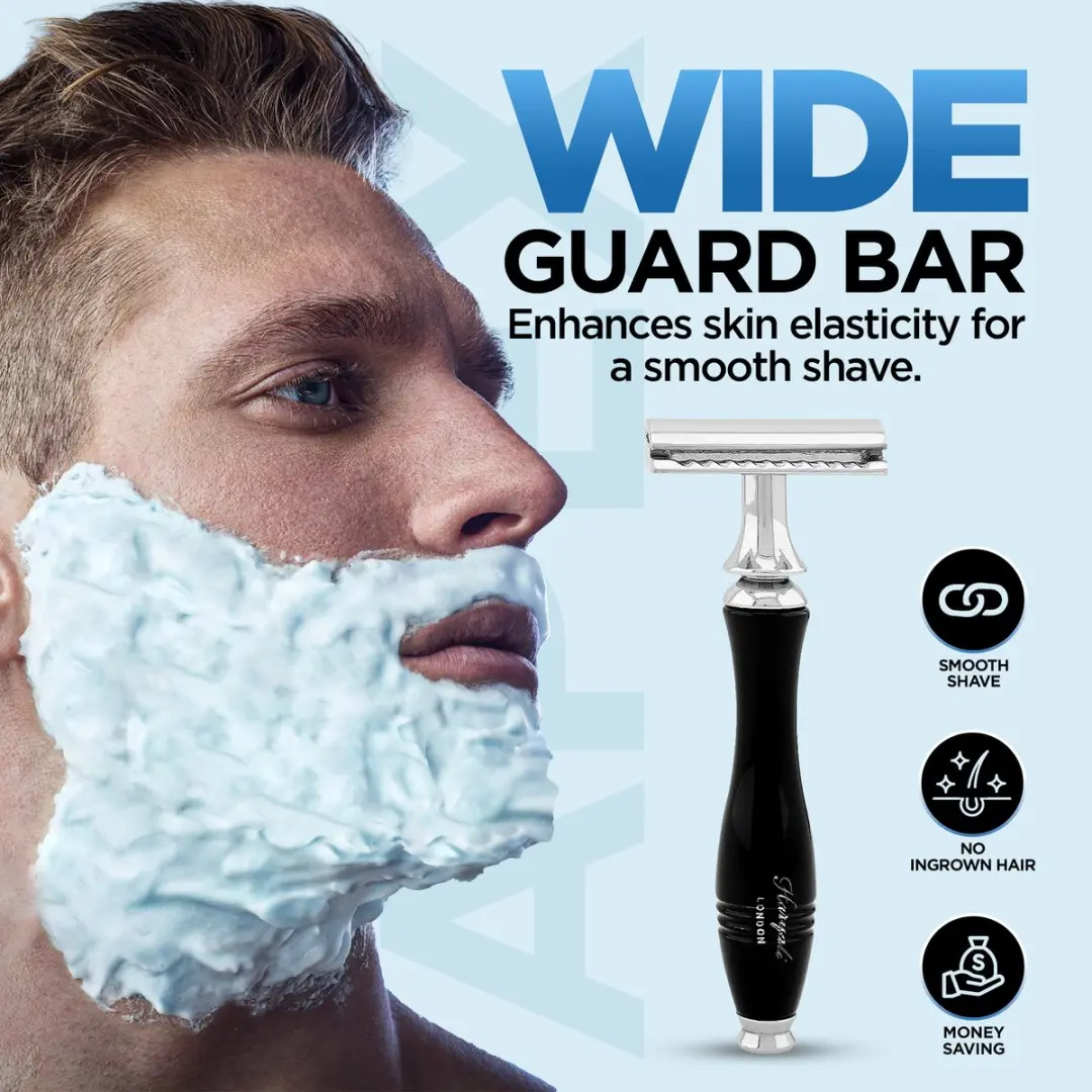 Haryali London Double Edge Safety Razor - Zwart