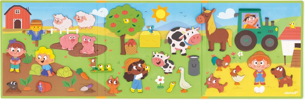 Janod Magneti Stories Boerderij - Educatieve Magneetset 30 Magneten