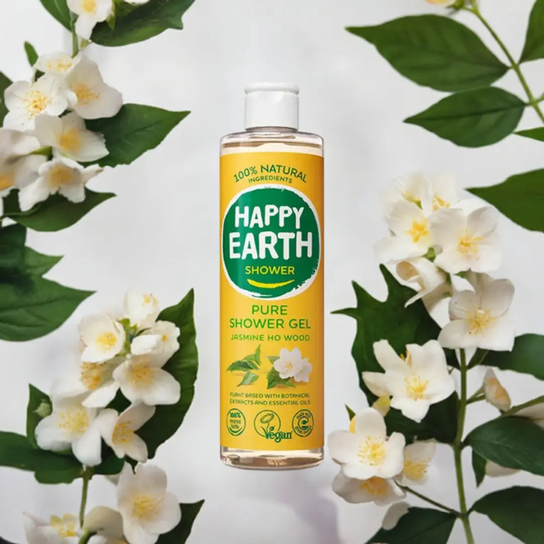 Happy Earth Douchegel Jasmine Ho Wood 300ml