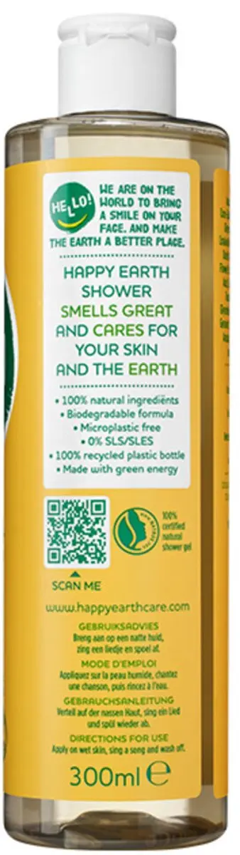 Happy Earth Douchegel Jasmine Ho Wood 300ml
