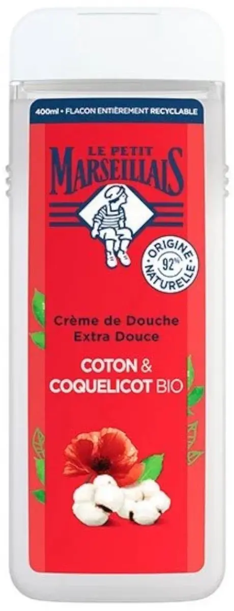 Le Petit Marseillais Douchegel Katoenmelk & Papaver 400ml
