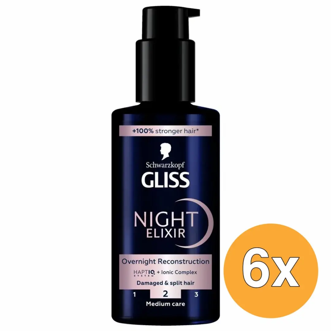 Gliss Night Elixer Overnight Reconstruction - 6x100ml