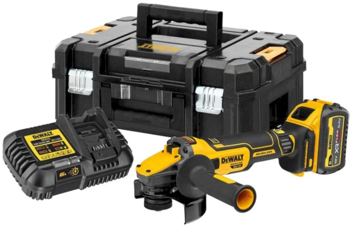 DeWalt DCG409VST1 Accu Haakse Slijper 125mm 18V - 6 Snelheden