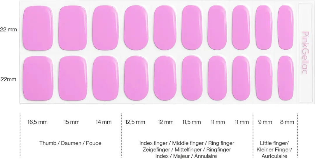 Pink Gellac UV Nagelstickers Sweet Lilac 0029 - 20 Stuks