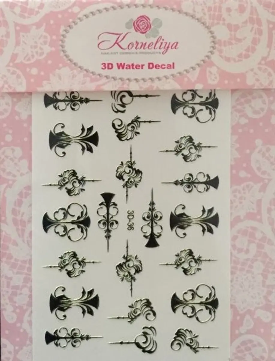 Korneliya 3D Waterdecal 036 Black