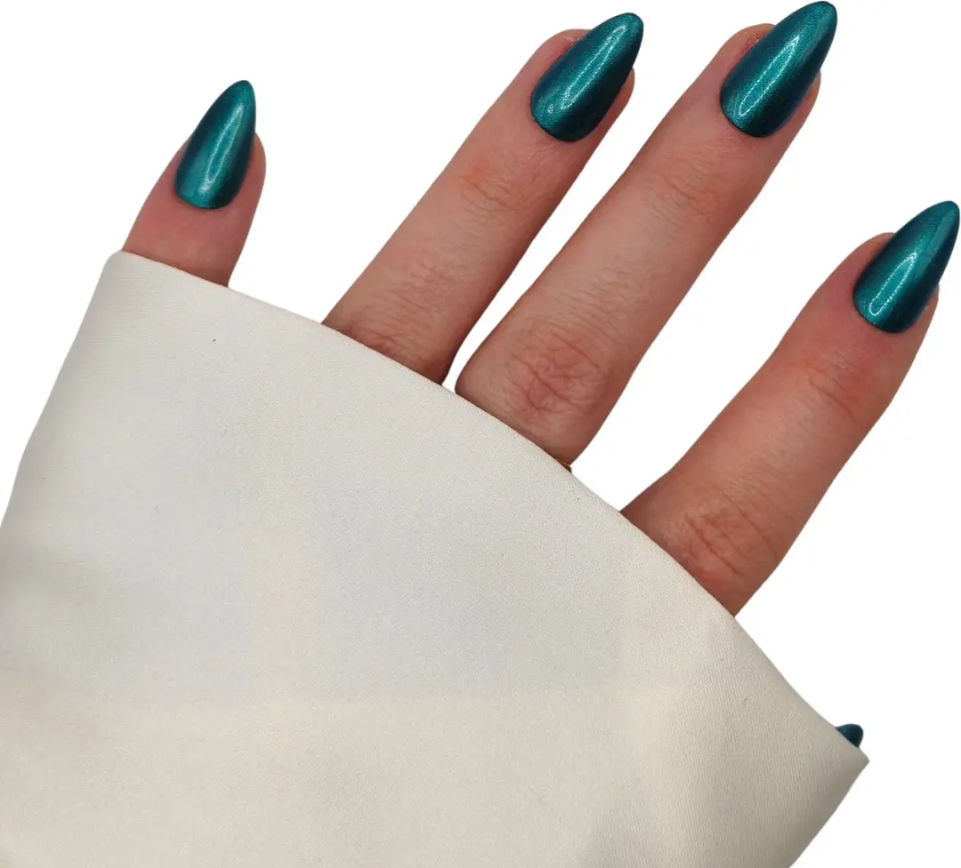 SD Press on Nails B-239 Plaknagels 20 Stuks - Blauwgroen Shimmer